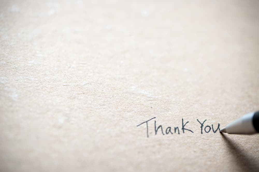 Write A Thank You Note And Celebrate